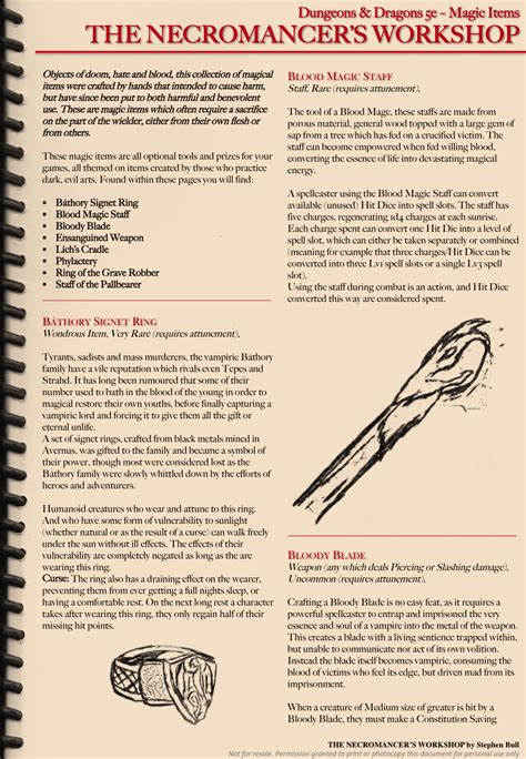 Master of the Dead: Powerful Necromancer Magic Items for 5th Edition